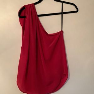 BCBG Generation Hot Pink One Shoulder Top NWT Size Small